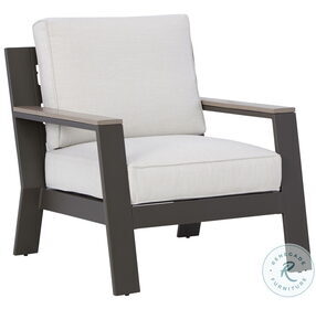 Tropicava Driftwood And Taupe And White Outdoor Lounge Chair