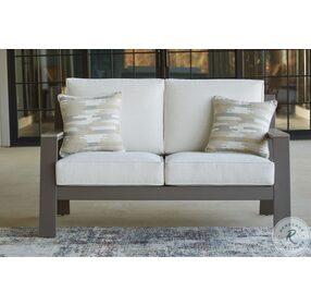 Tropicava Driftwood And Taupe And White Outdoor Loveseat