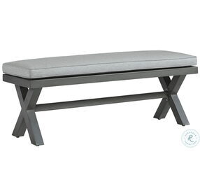 Elite Park Grey And White Outdoor Bench