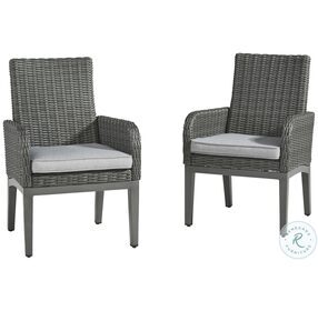 Elite Park Grey And White Outdoor Arm Chair Set of 2