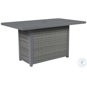 Palazzo Gray Outdoor Bar Table with Fire Pit