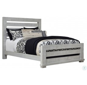 Willow Distressed Gray Chalk King Slat Bed