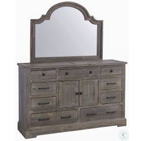 Meadow Distressed Weathered Gray Dresser with Mirror