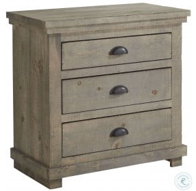 Willow Distressed Weathered Gray Nightstand