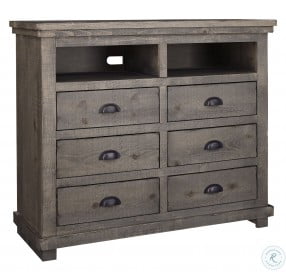 Willow Distressed Weathered Gray Media Chest