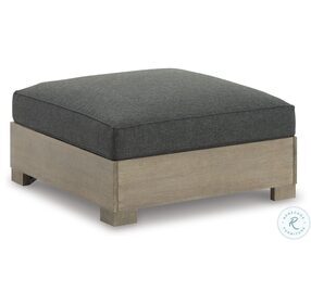 Citrine Park Brown And Charcoal Outdoor Ottoman
