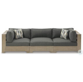 Citrine Park Brown And Charcoal Outdoor Modular Sofa