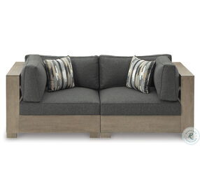 Citrine Park Brown And Charcoal Outdoor Modular Loveseat