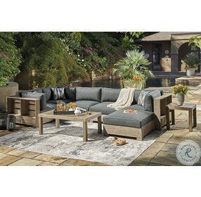 Citrine Park Brown And Charcoal Outdoor Sectional