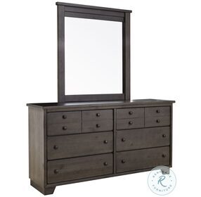 Diego Distressed Storm Gray Drawer Dresser with Mirror
