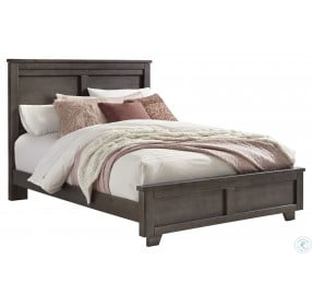 Diego Distressed Storm Gray King Panel Bed
