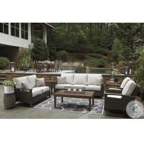 Paradise Trail Medium Brown Outdoor Living Room Set with Cushion