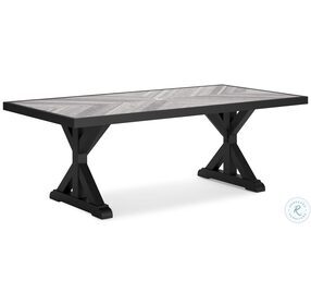 Beachcroft Black And Light Gray Outdoor Dining Table