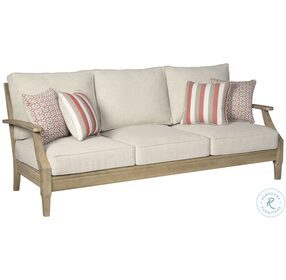 Clare View Beige Outdoor Sofa with Cushion