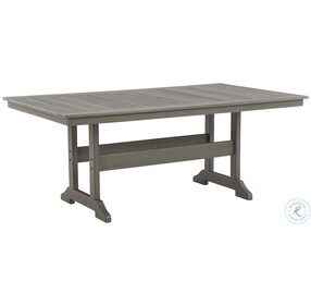 Visola Gray Outdoor Rectangular Dining Table