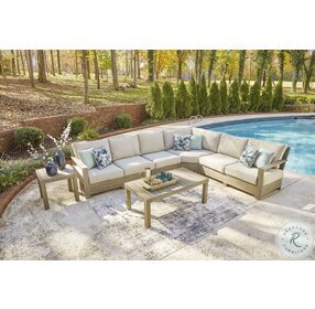 Silo Point Brown Outdoor Rectangular Occasional Table Set