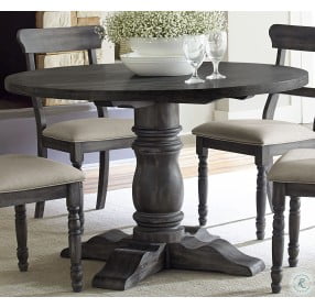 Muses Distressed Dove Grey Muses Round Dining Table