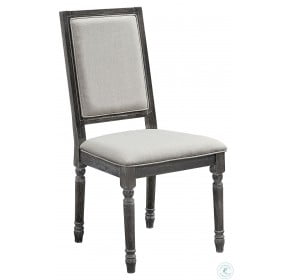 Muses Dove Grey Upholstered Back Chair Set of 2
