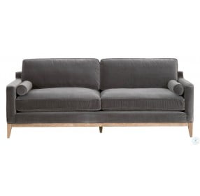 Parker Dark Dove Velvet Post Modern Sofa