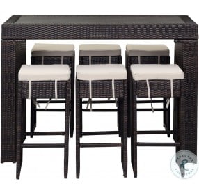 Sanders Brown And Sand Outdoor Bar Set