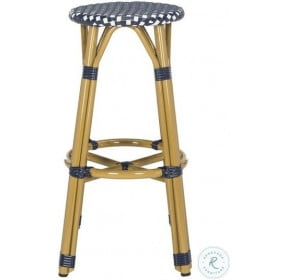 Kelsey Navy And White Outdoor Bar Stool