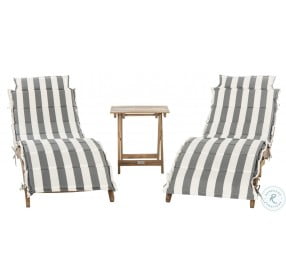 Pacifica Natural Gray And White 3 Piece Outdoor Lounge Set