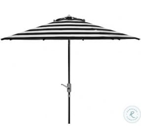 Iris Black And White Uv Resistant Fashion Line Auto Tilt Outdoor Umbrella