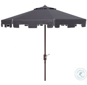 Zimmerman Navy and White Round Market Outdoor Umbrella