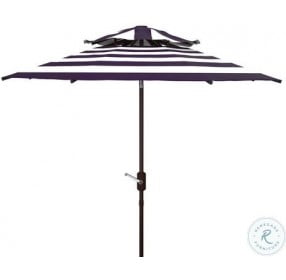 Iris Navy and White Fashion Line Double Top Outdoor Umbrella