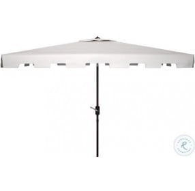 Zimmerman White Rectangular Outdoor Market Umbrella