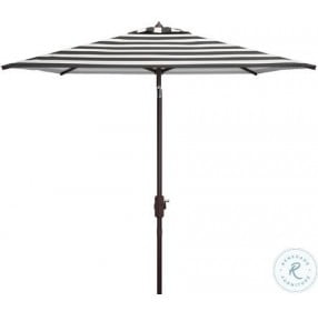 Iris Black and White Fashion Line Square Outdoor Umbrella