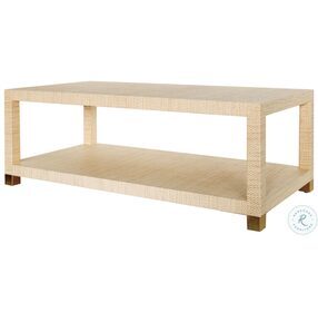 Patricia Natural Grasscloth Coffee Table