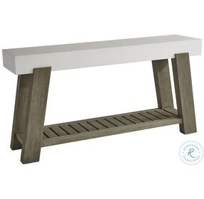 Rochelle Smoth Quarry And Weathered Teak Console Table