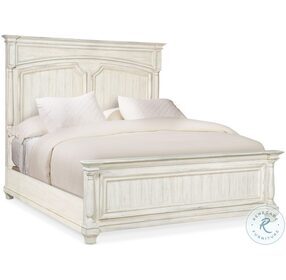 Traditions Soft White King Panel Bed