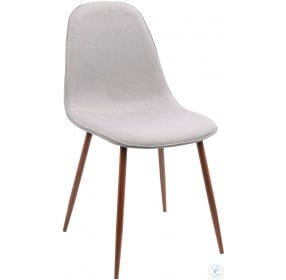 Pebble Walnut And Gray Dining Chair Set of 2
