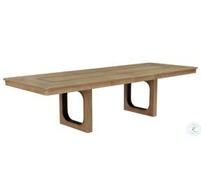 Escape Glazed Natural Oak 84" Extendable Dining Table