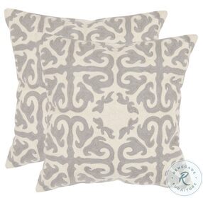 Moroccan Light Grey Pillow Set of 2