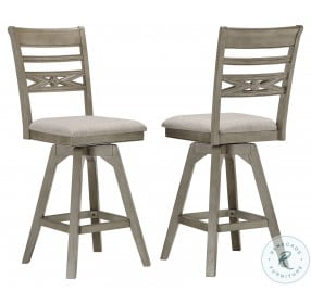 Pine Crest Distressed Pine And Burnished Gray Asbury Bar Stool Set Of 2