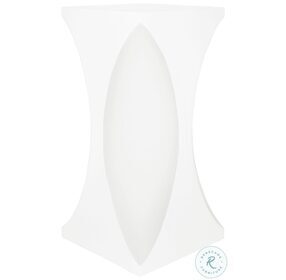 Pinto Matte White Lacquer Hourglass End Table