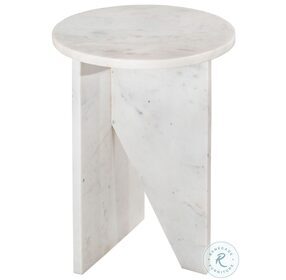 Grace Pearl White Accent Table