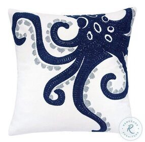 Maura White And Blue Pillow Set Of 2