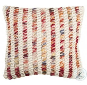 Candy Cane Looped Candy Red Pillow