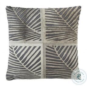Palm Cowhide White Small Pillow