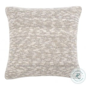 Ralen Knit Light Grey Natural and Gold Lurex Pillow