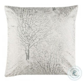Galena White and Silver Pillow