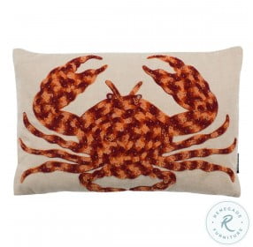 Lilia Beige Red and Orange Small Pillow