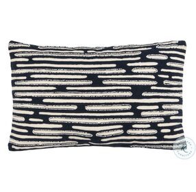 Trena Navy and White Small Pillow