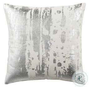 Metallic Splatter White Pillow
