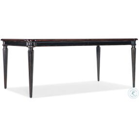 Charleston Black 118" Extendable Dining Table
