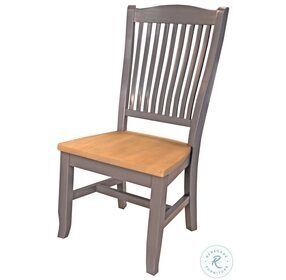 Port Townsend Grey And Seaside Pine Wood Slatback Side Chair Set of 2